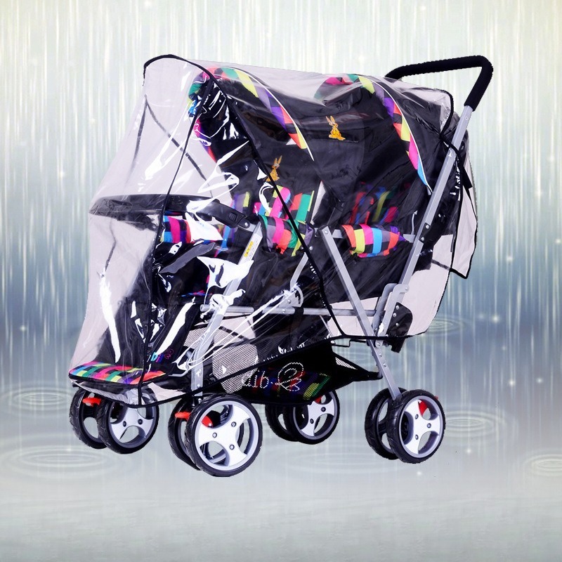 Stroller Rain Cover - Housse de pluie pour poussette double,
