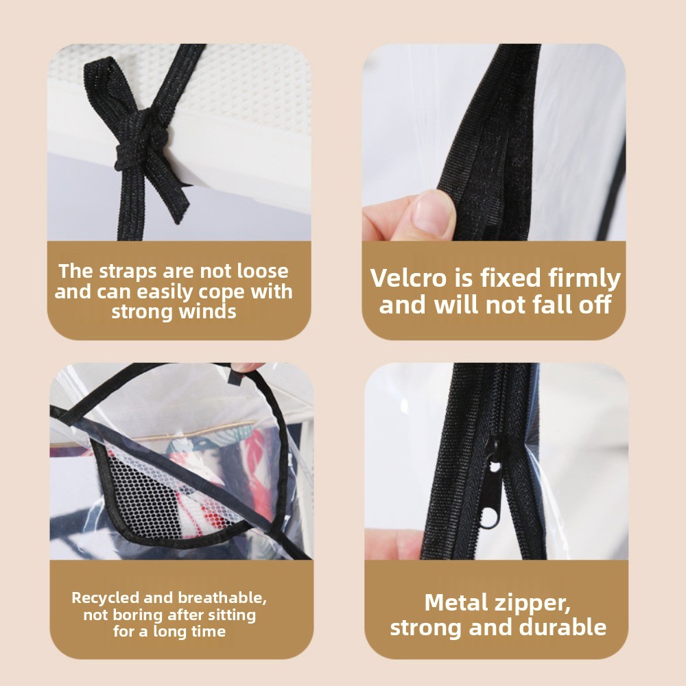 Stroller Rain Cover - Housse imperméable transparente pour poussette de